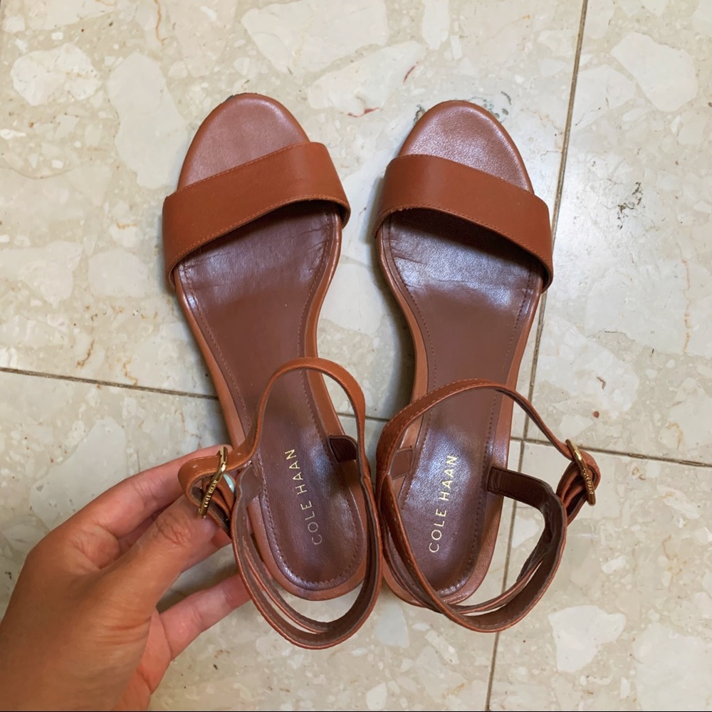 Cole Haan Brown Leather Sandals
